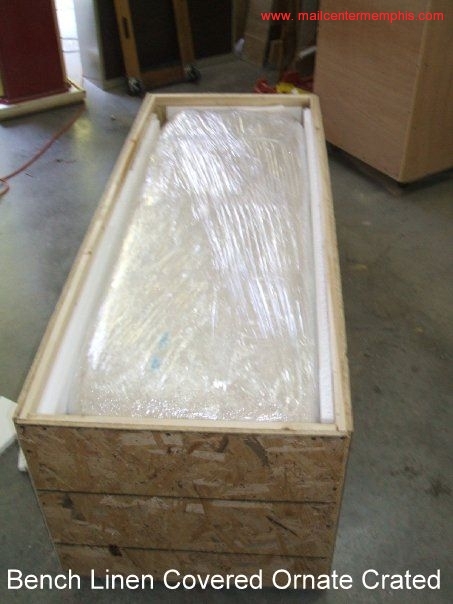 bench_linen_covered_ornate_crated